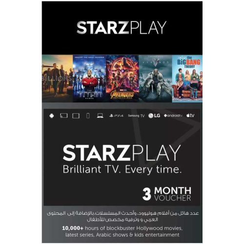 StarzPlay 3mois UAE 100 AED